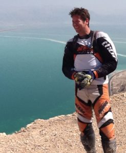 Ehud at cliff overlooking the Dead Sea.