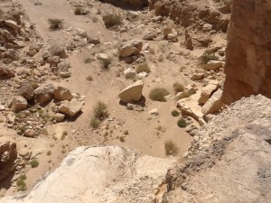 Above Wadi Hatzera cave.