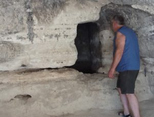 Inside the Monks Cave.