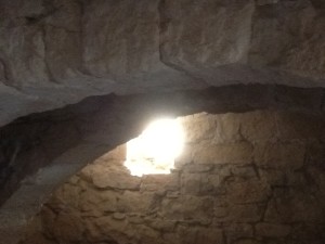 Inside the reservoir at Neqarot.