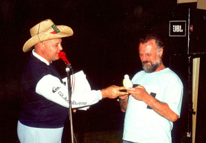 Mario receiving trophy from Barry Barkla.