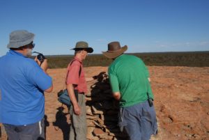 Phil, Joe and Clinton at the cairn on the top of Yerdanie Rock.