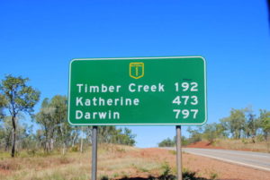 On the Victoria Highway.