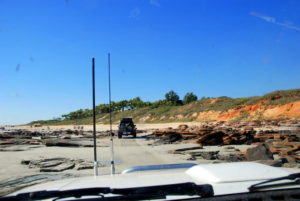 Driving onto Cable Beach.