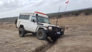 Brad and Jane in their Troopy.