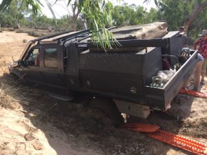 Matt got the F250 stuck.