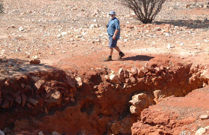 Phil at site of old battery.