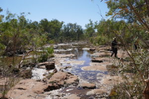 The track into the Running Waters waterhole.