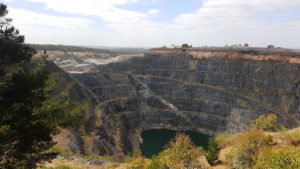 Disused open cut tin mine.