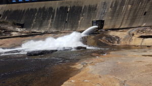 The scouring of Wellington Dam is mainly to keep the river below it healthy.