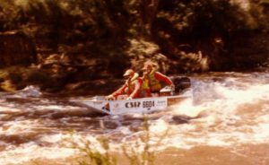 The Mole River was fast flowing and shallow with several small rapids.