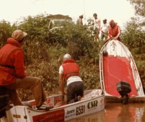 Escort was used to haul the boats up the bank at Goondiwindi.