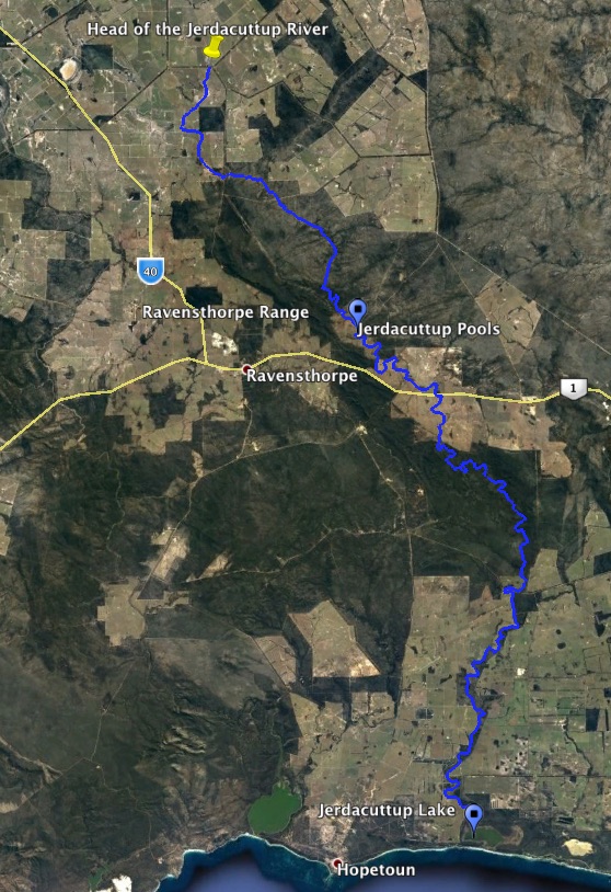 Jerdacuttup River map.