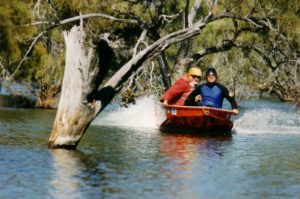 Kim and David trying to find Ponton Creek.