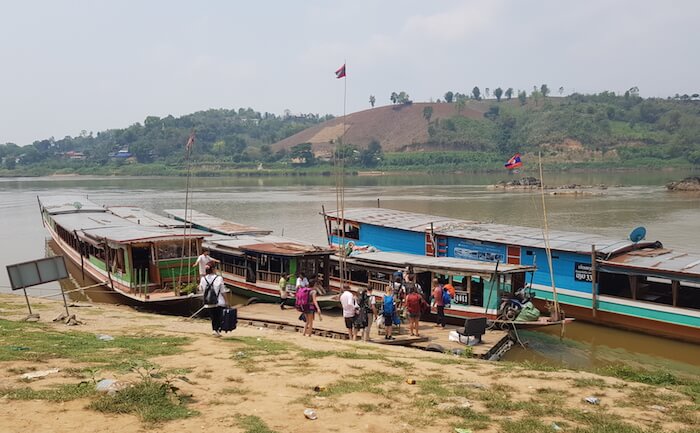 The boarding point at Chiang Khong.