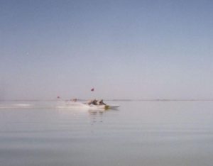 Luckily, Lake Alexandrina's waters were fla