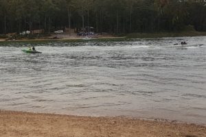 Ski boats at Glen Mervyn Dam.