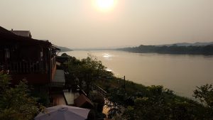 Sunset over the Mekong River at Chiang Khan.