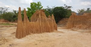 Sand pinnacles