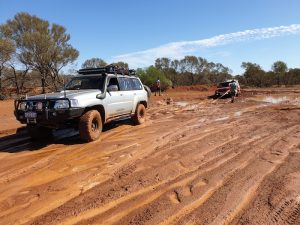 Aaron retrieves the Sierra on the Mt Gould Road.