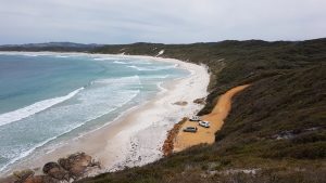 Port Hughes Beach from the Mutton Bird Road Lookout.