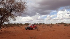 Steve's ute at Cadjacootharra.