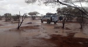 Aaron's flooded camp.